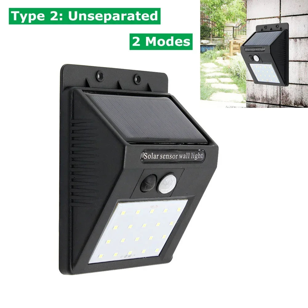 Lámpara Solar LED con Sensor de Movimiento – 20 o 28 LEDs para Exterior