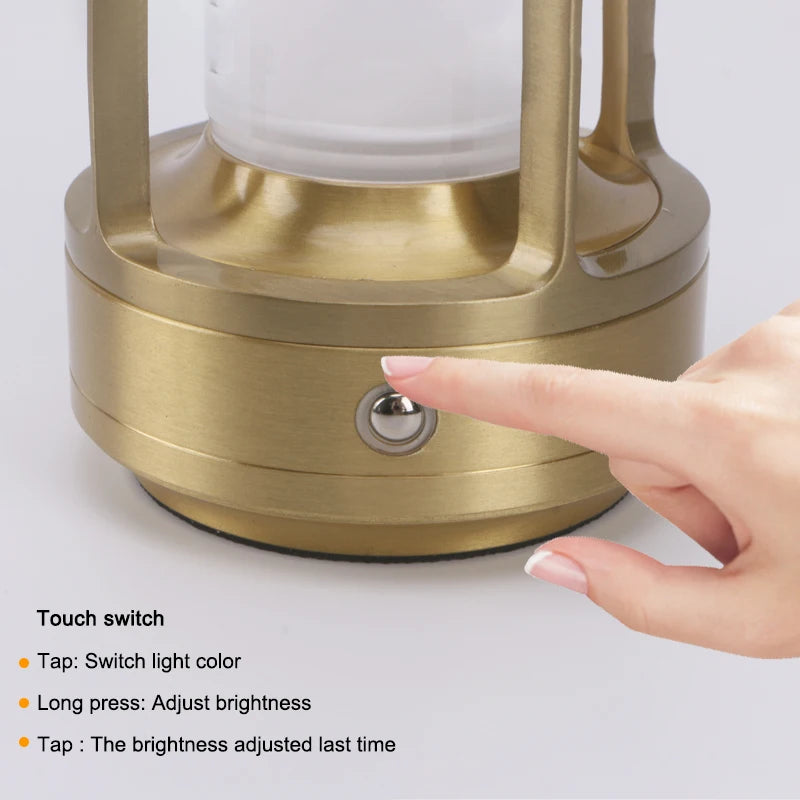 Lámpara de Mesa LED con Control Táctil – Recargable por USB