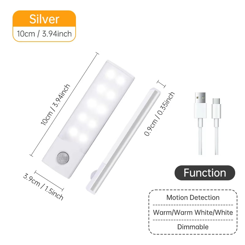 Luz LED con Sensor de Movimiento – Recargable, Inteligente y Sin Cables