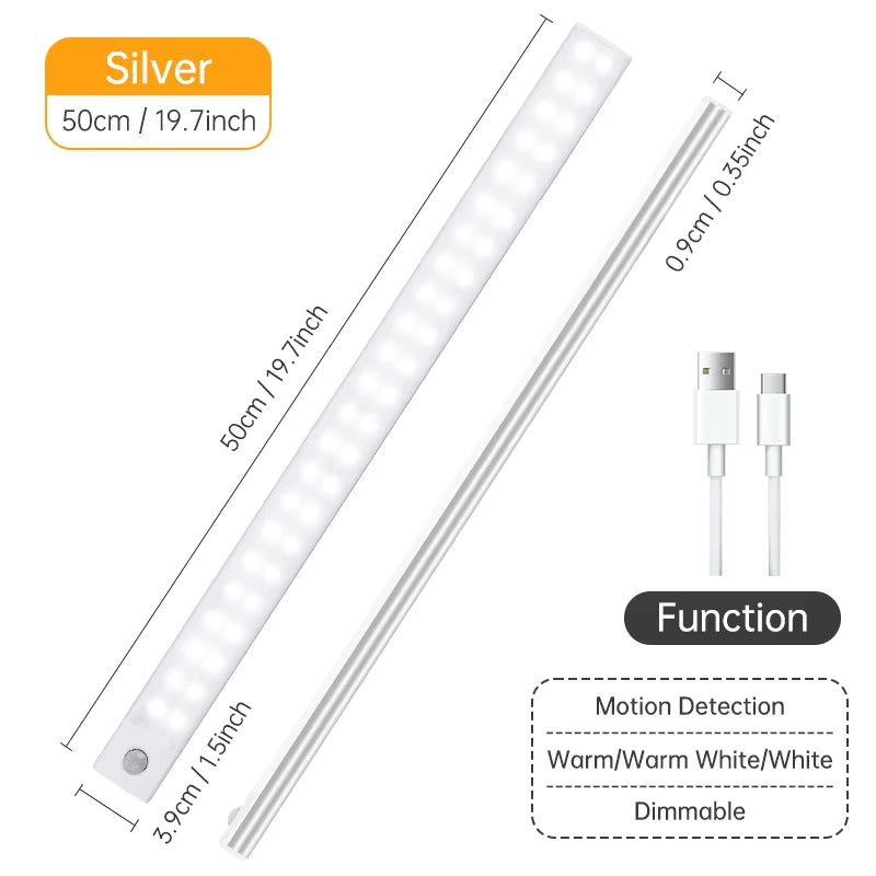 Luz LED con Sensor de Movimiento – Recargable, Inteligente y Sin Cables