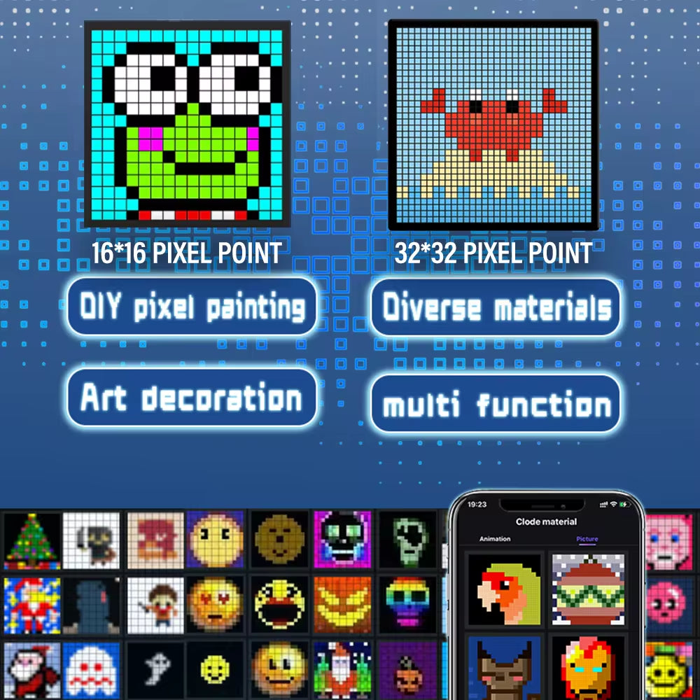 Pantalla LED Pixelada Inteligente RGB – Control Bluetooth y App DIY