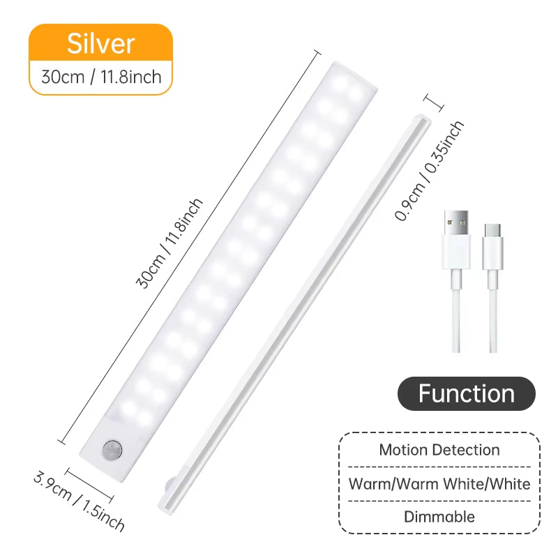 Luz LED con Sensor de Movimiento – Recargable, Inteligente y Sin Cables