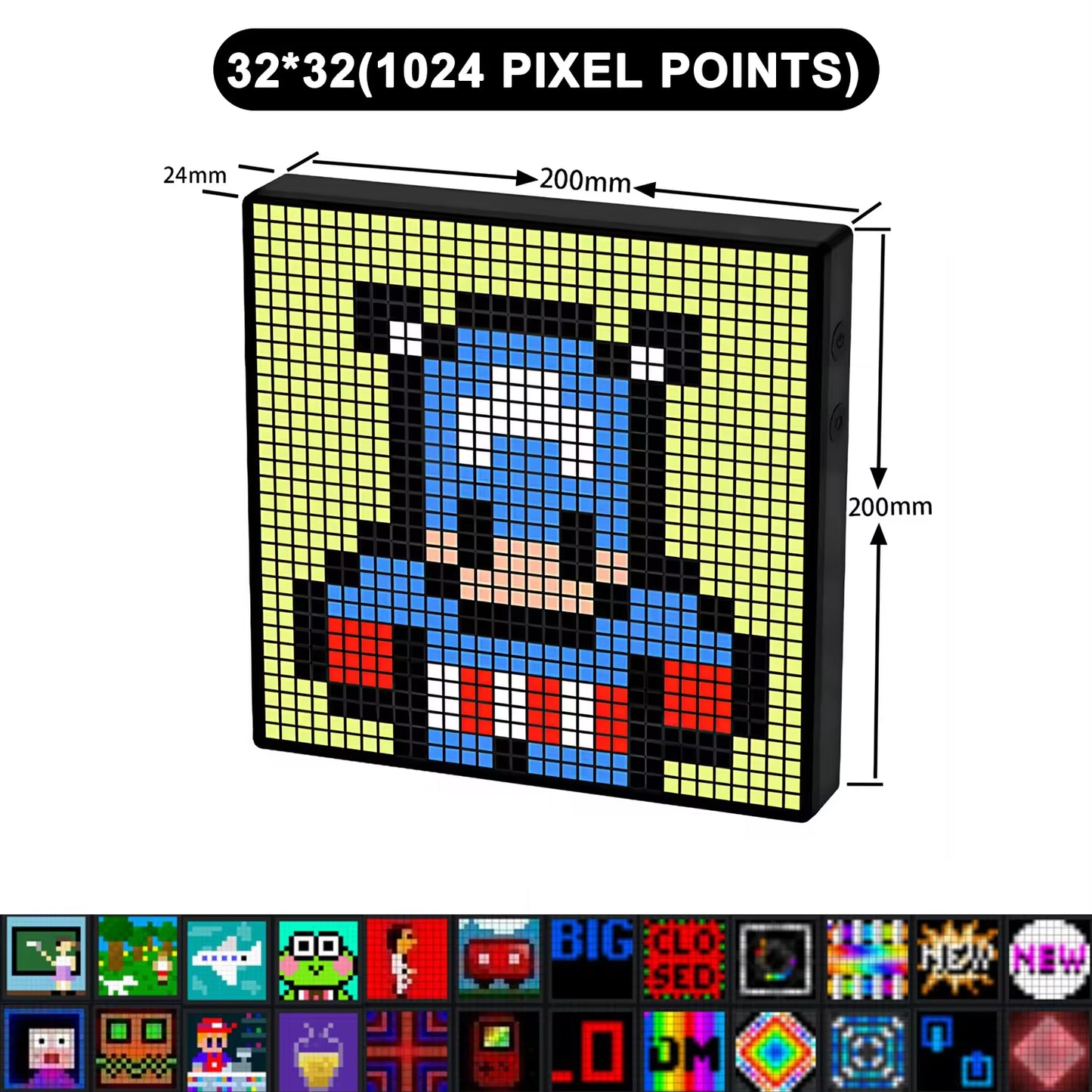 Pantalla LED Pixelada Inteligente RGB – Control Bluetooth y App DIY