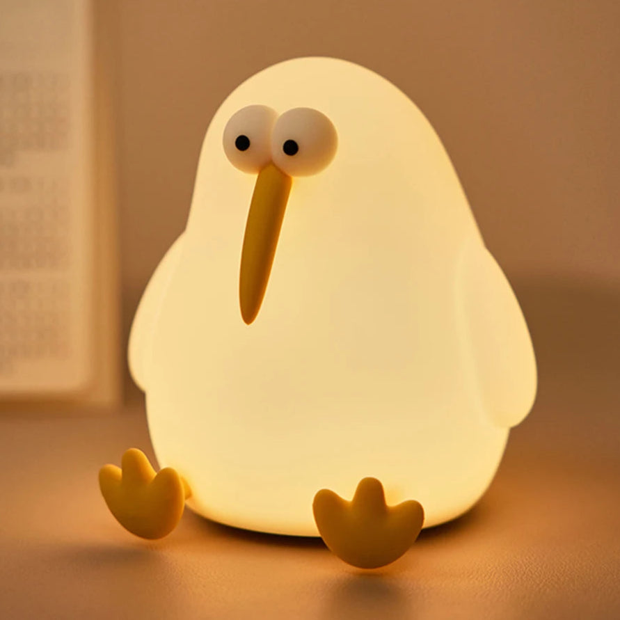 Night Light Panda Animal Lovely Gift Duck Rabbit Dog Cute Silicone Lamp Pat Control Warm Soft Colorful Light USB Rechargeable