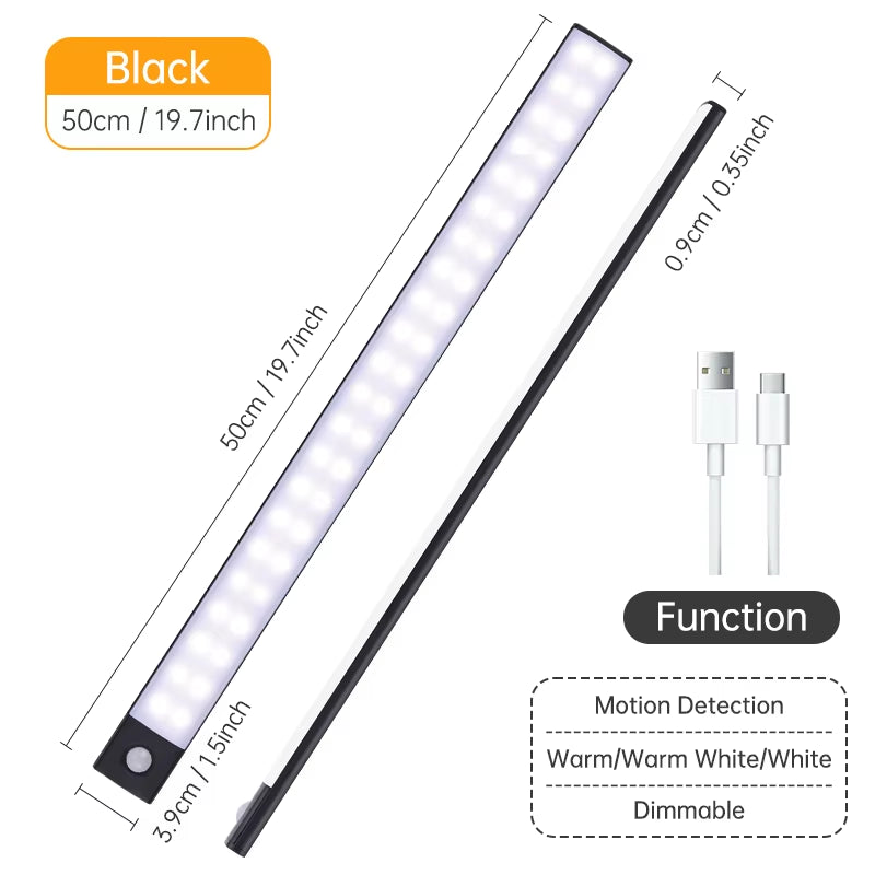 Luz LED con Sensor de Movimiento – Recargable, Inteligente y Sin Cables 