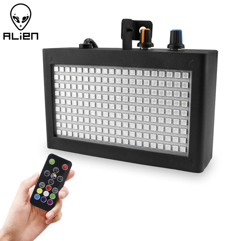 Luz Estroboscópica LED 180 LEDs con Control de Sonido y Mando a Distancia 
