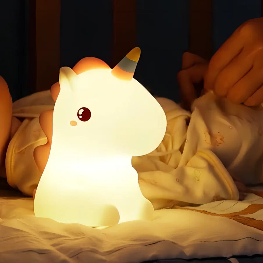 Night Light Panda Animal Lovely Gift Duck Rabbit Dog Cute Silicone Lamp Pat Control Warm Soft Colorful Light USB Rechargeable