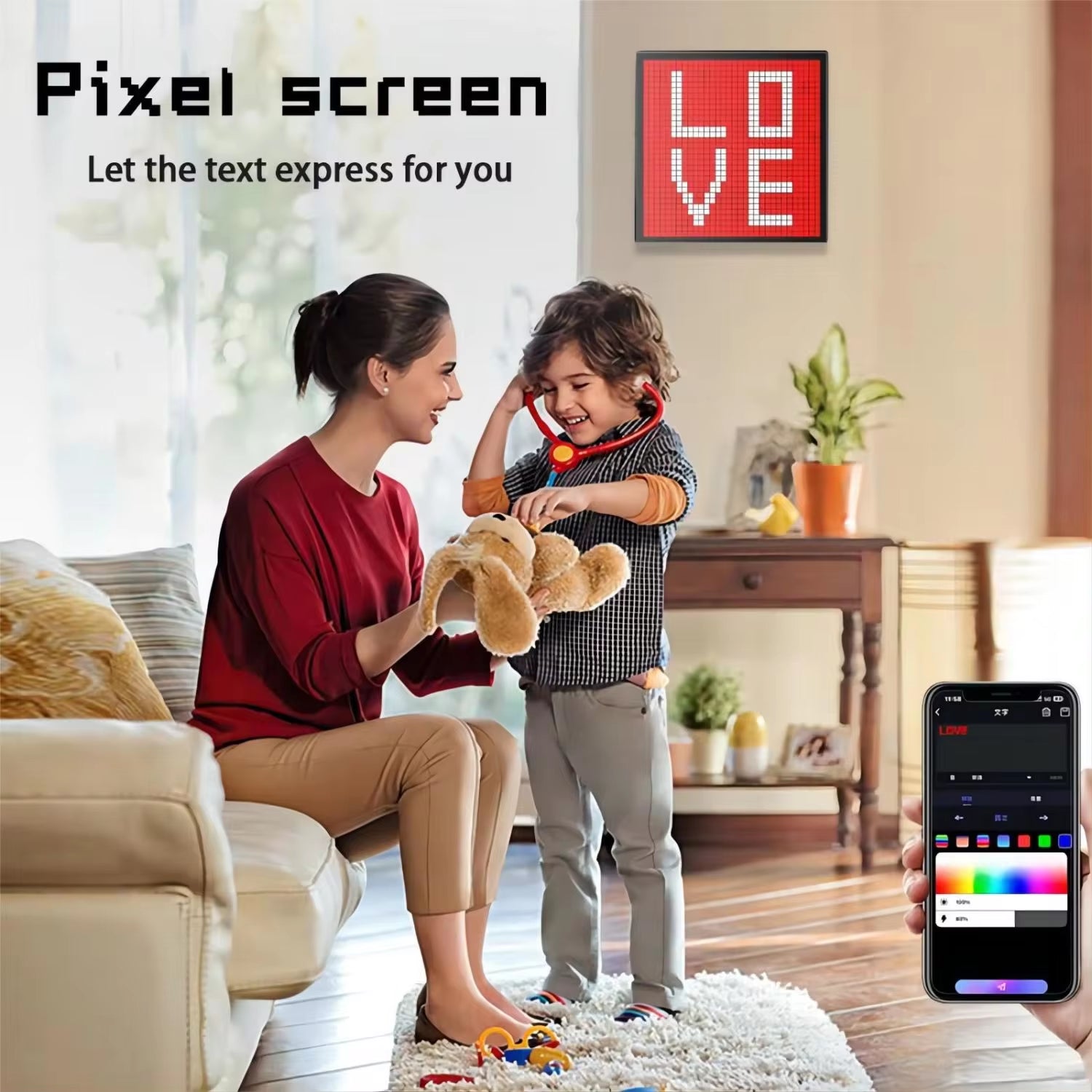 Pantalla LED Pixelada Inteligente RGB – Control Bluetooth y App DIY