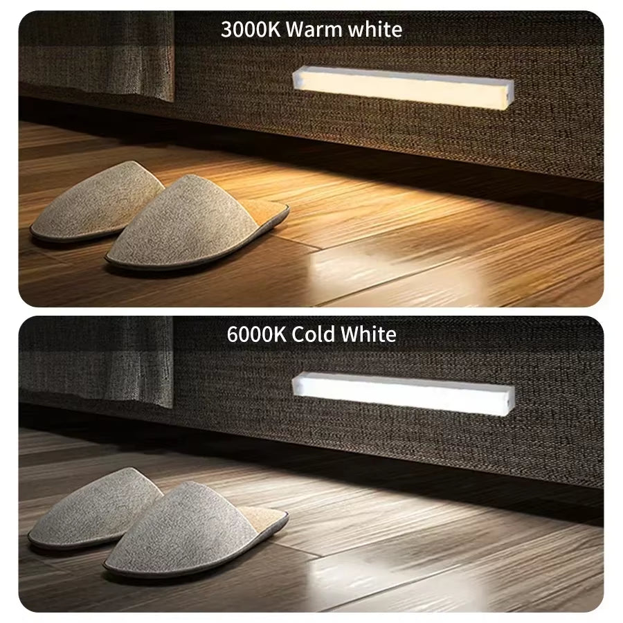 Wireless LED Motion Sensor Cabinet Light USB Rechargeable Led Night Light Cabinet Wardrobe Magnetic Lampunder Backlight for Room