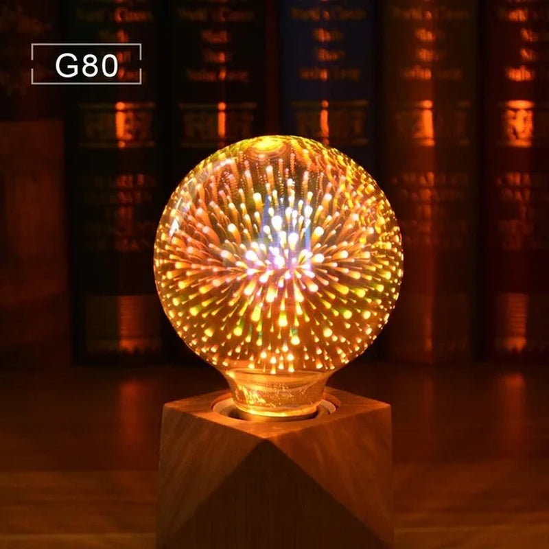 Bombilla LED 3D Decorativa – Efecto Fuegos Artificiales