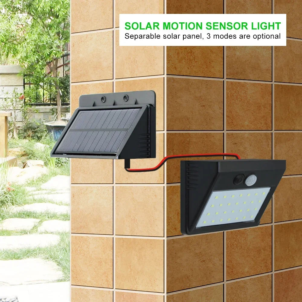 Lámpara Solar LED con Sensor de Movimiento – 20 o 28 LEDs para Exterior