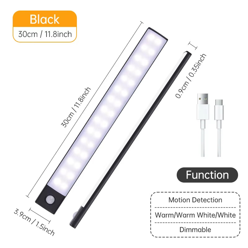 Luz LED con Sensor de Movimiento – Recargable, Inteligente y Sin Cables 