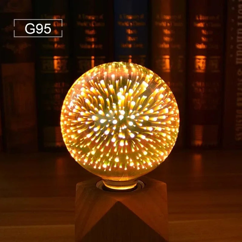 Bombilla LED 3D Decorativa – Efecto Fuegos Artificiales
