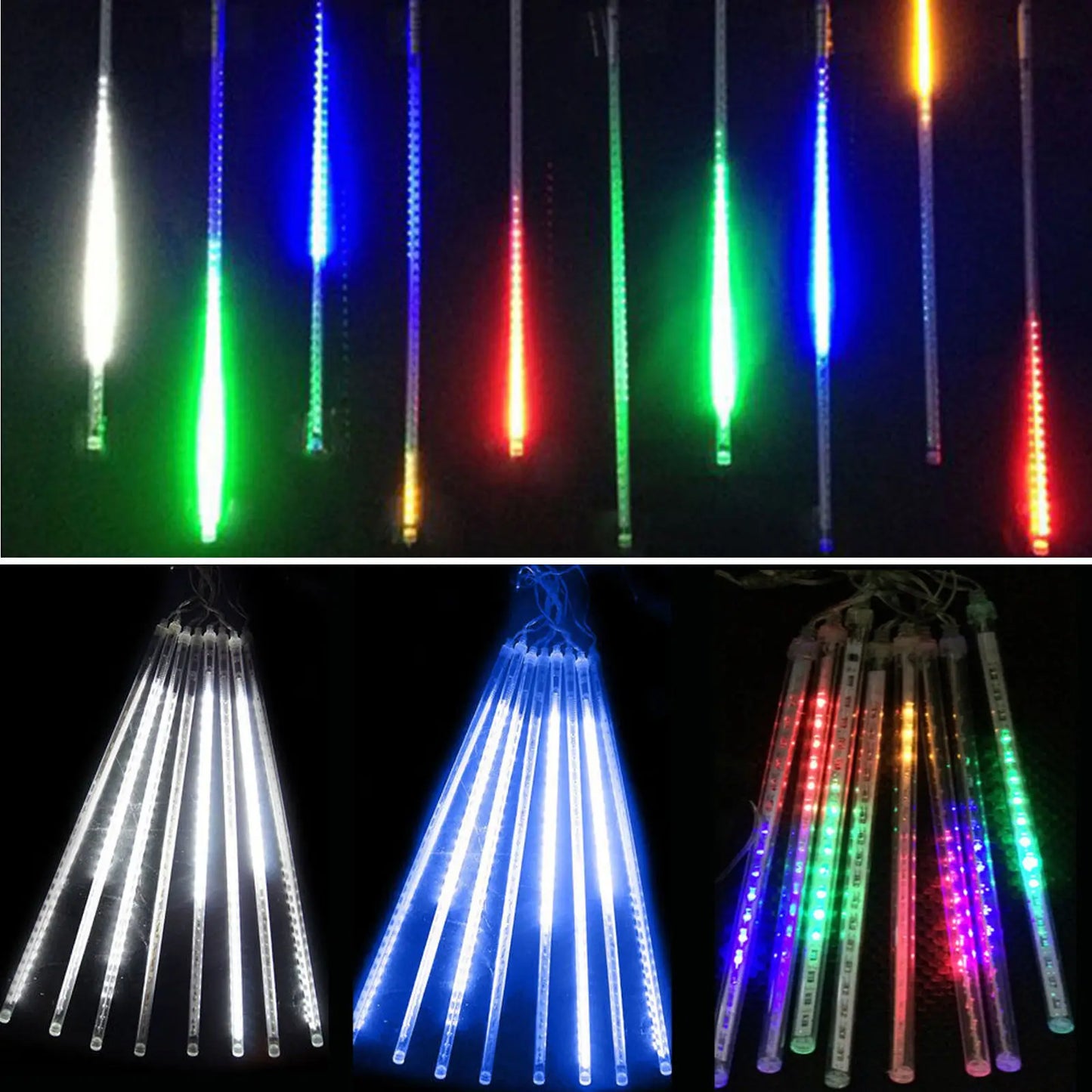 Luces LED Cascada de Lluvia - Meteoros de Navidad