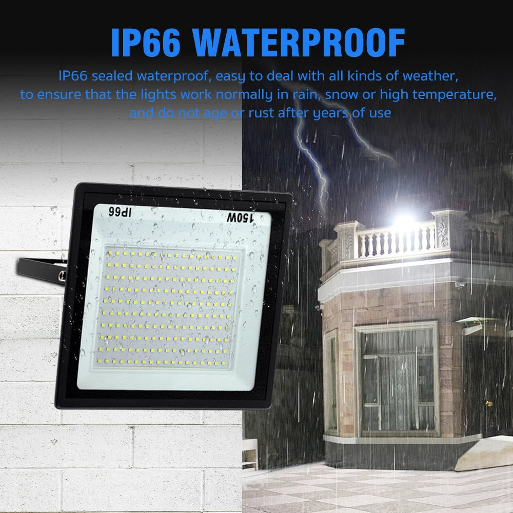 Reflector LED de Alta Potencia – 100W, 200W y 300W, IP66 Impermeable
