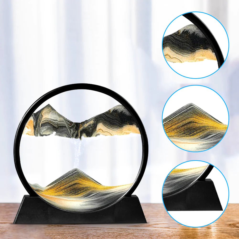 Cuadro de Arena en Movimiento 3D – Arte Relaxante y Decorativo