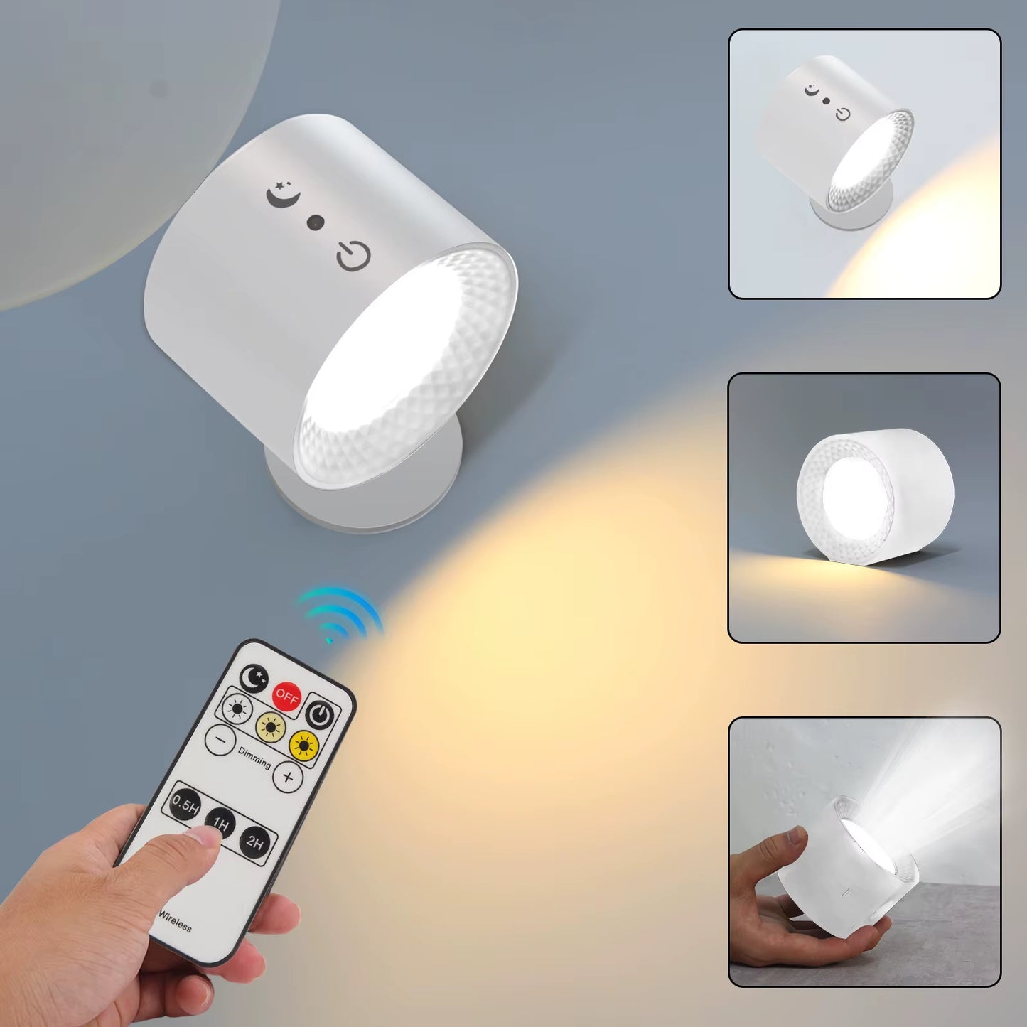  Lámpara LED de Pared con Control Táctil y Mando IR 