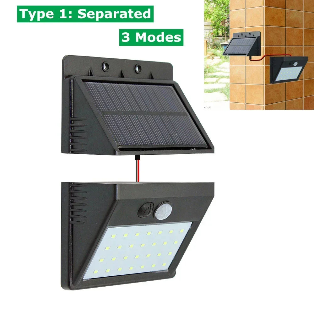 Lámpara Solar LED con Sensor de Movimiento – 20 o 28 LEDs para Exterior
