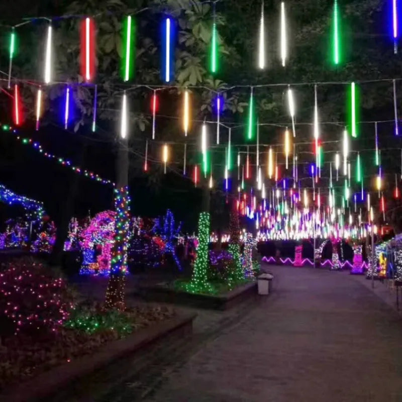 Luces LED Cascada de Lluvia - Meteoros de Navidad