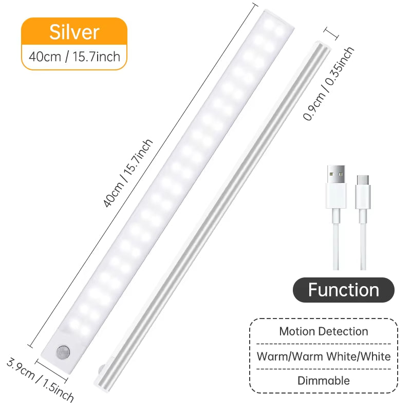 Luz LED con Sensor de Movimiento – Recargable, Inteligente y Sin Cables 