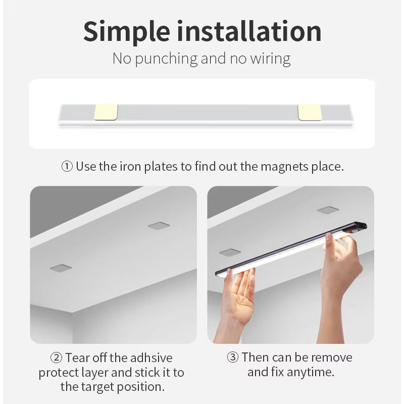 Luz LED con Sensor de Movimiento – Recargable, Inteligente y Sin Cables 
