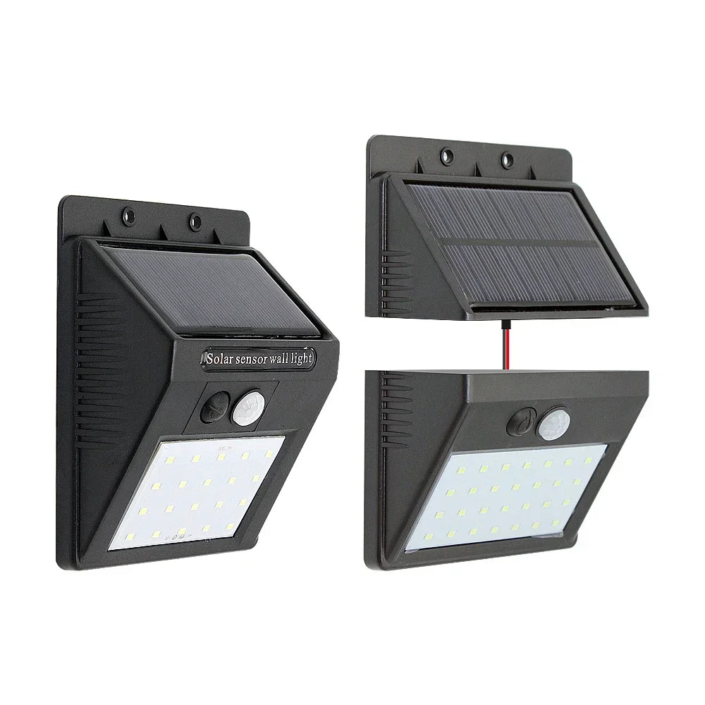 Lámpara Solar LED con Sensor de Movimiento – 20 o 28 LEDs para Exterior