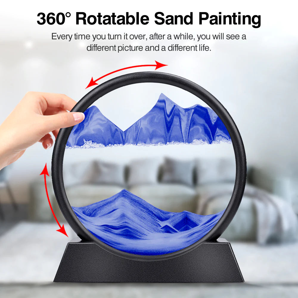Cuadro de Arena en Movimiento 3D – Arte Relaxante y Decorativo